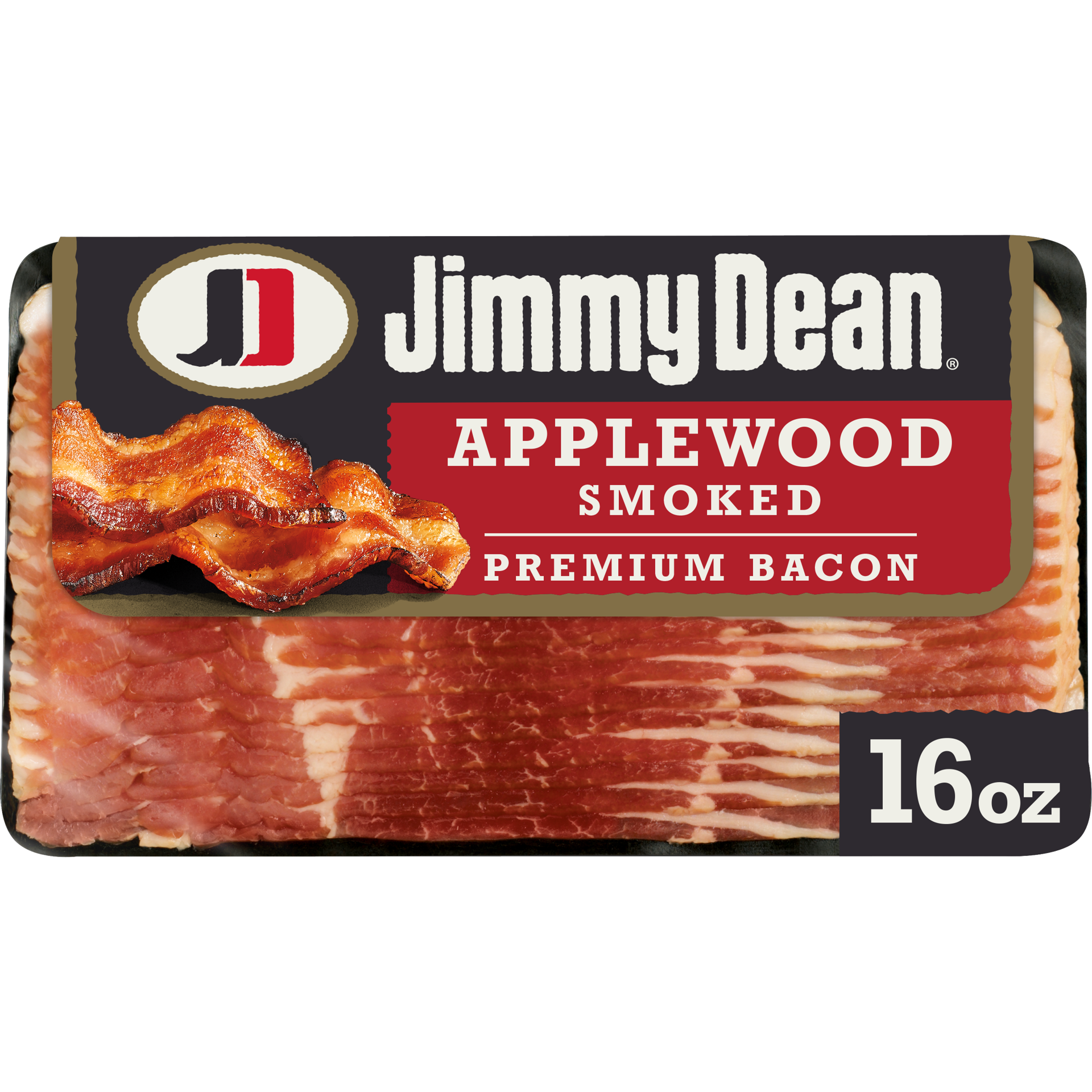 slide 1 of 3, Jimmy Dean Premium Applewood Smoked Bacon, 16 oz, 453.60 g