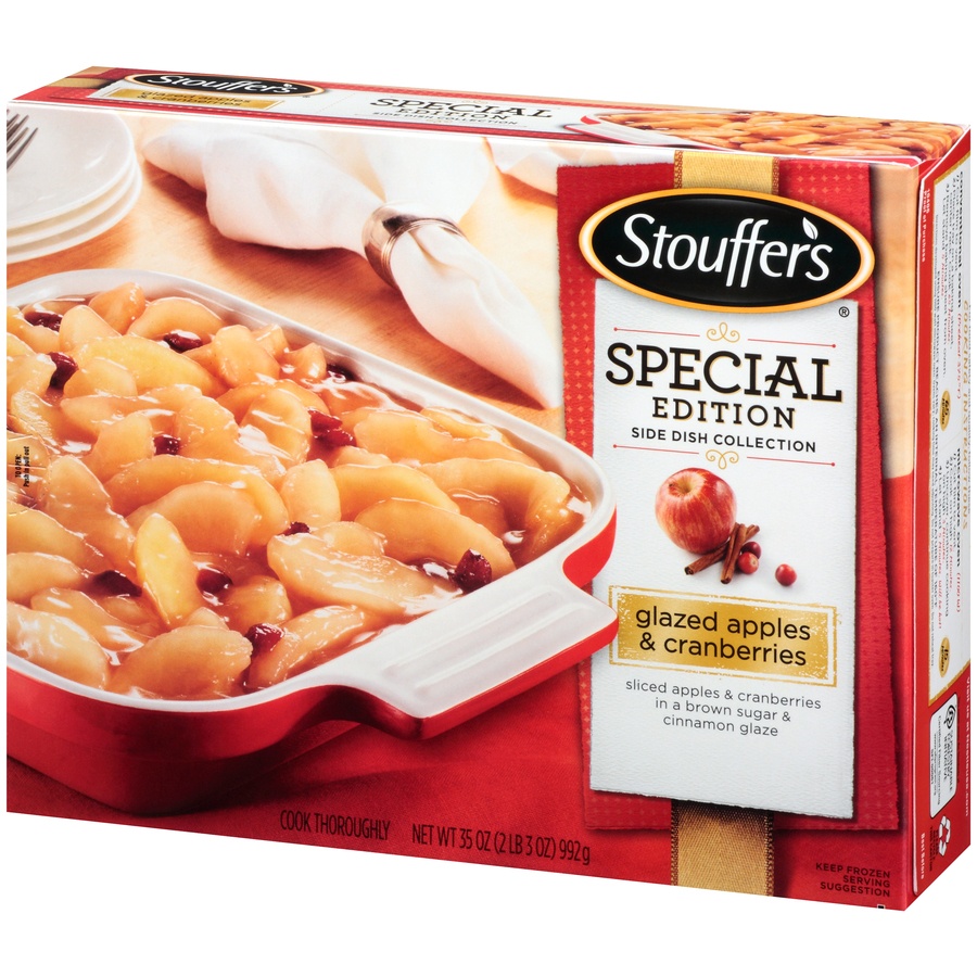 slide 3 of 8, Stouffer's Special Edition Glazed Apples & Cranberries, 35 oz