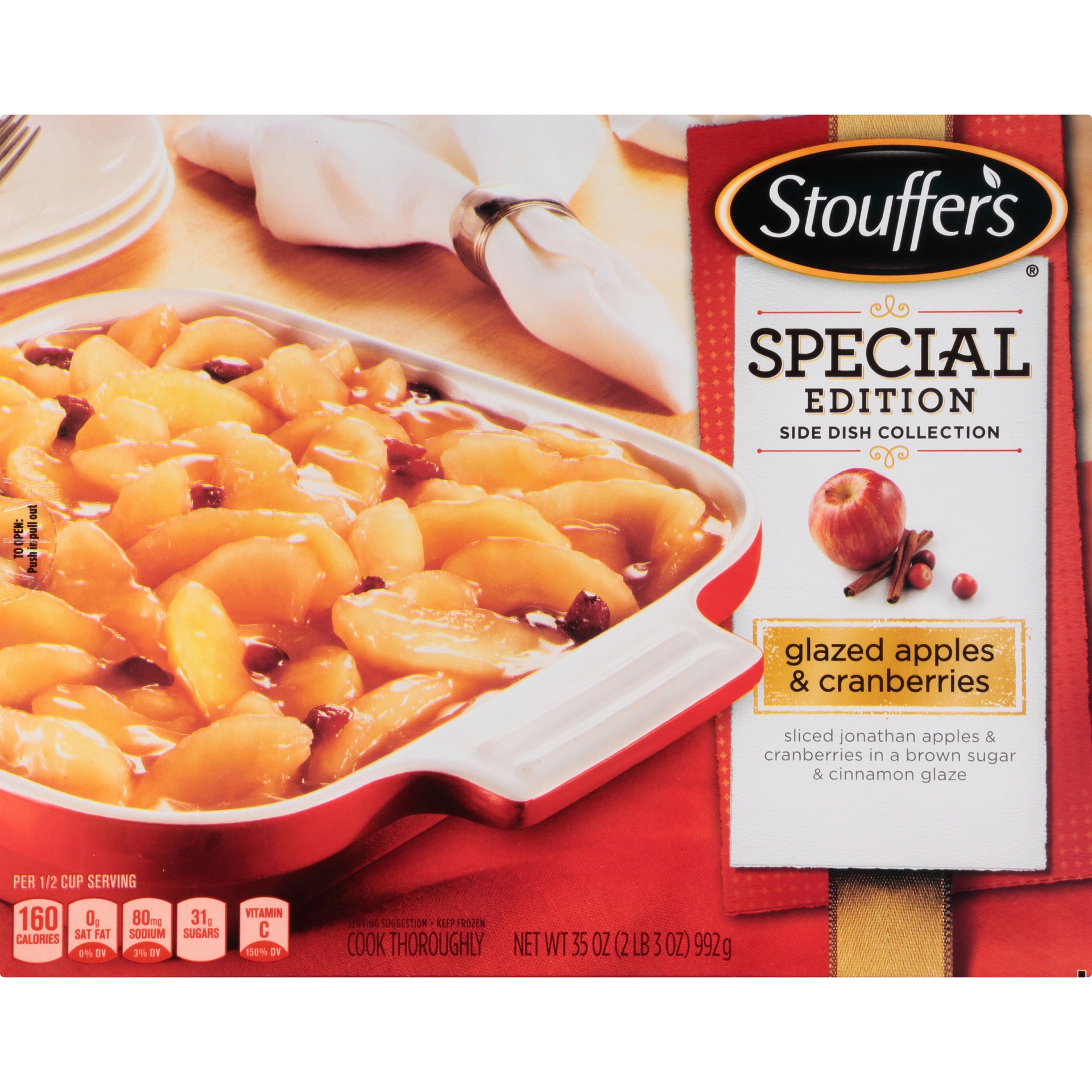 slide 5 of 8, Stouffer's Special Edition Glazed Apples & Cranberries, 35 oz