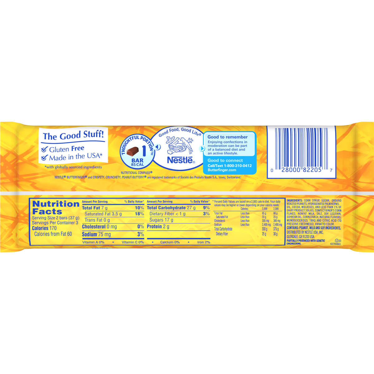 slide 2 of 2, Butterfinger Candy Bar, 6 ct; 0.65 oz