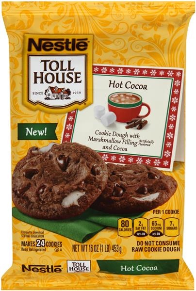 slide 1 of 1, Nestlé Toll House Fall Hot Cocoa Cookie Dough, 16 oz