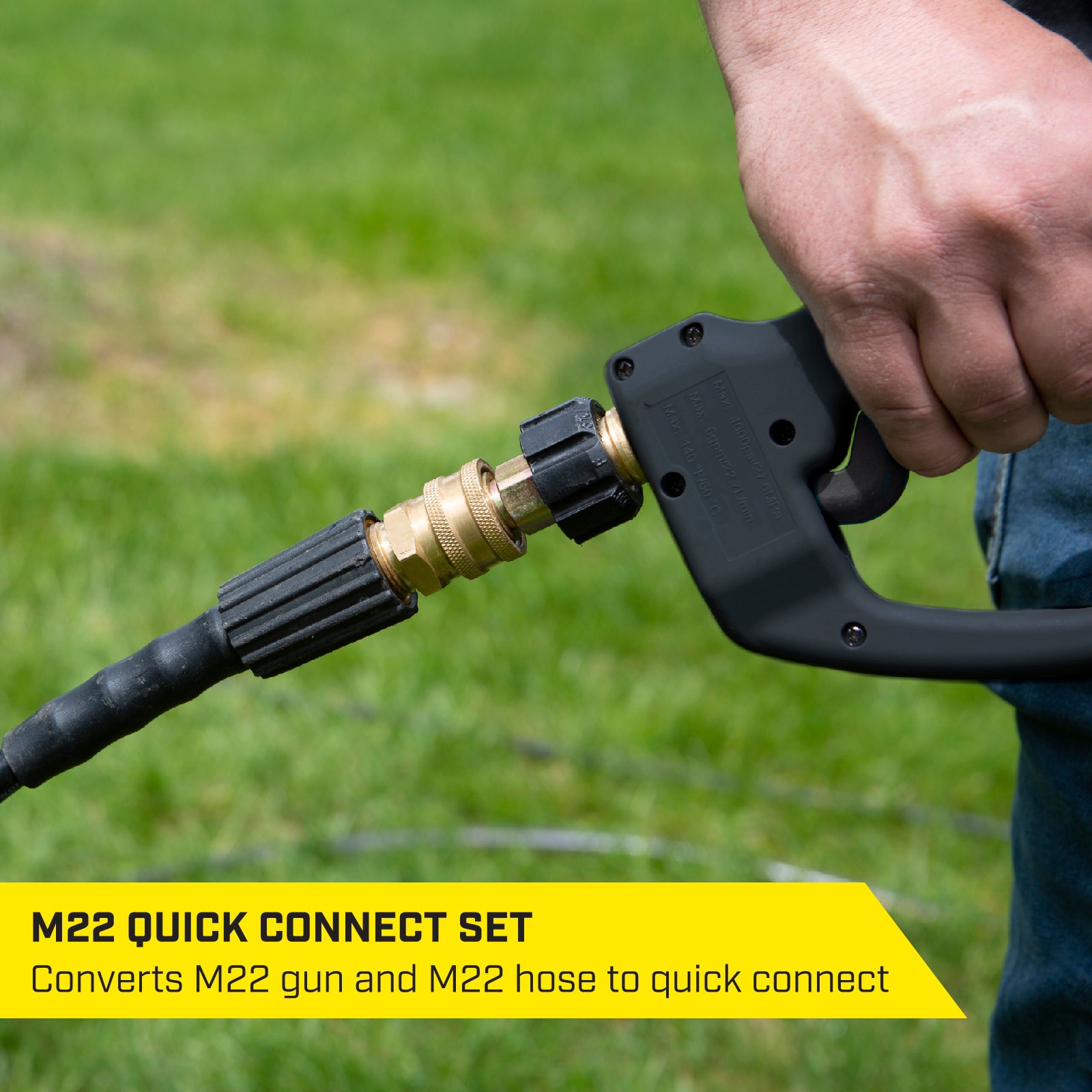 slide 5 of 6, SurfaceMaxx up to 4500 PSI 3/8-in Brass Gas and Electric Pressure Washers Quick Disconnect Socket Set, 1 ct