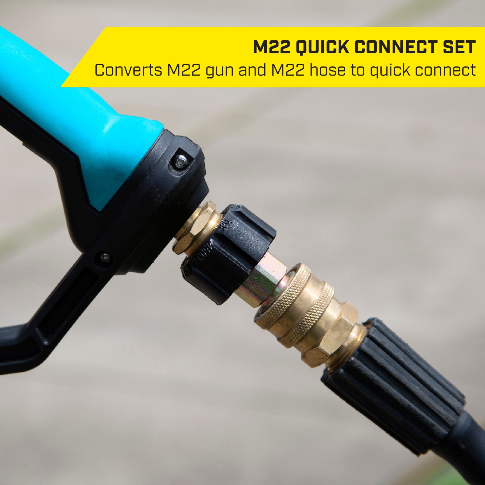 slide 6 of 6, SurfaceMaxx up to 4500 PSI 3/8-in Brass Gas and Electric Pressure Washers Quick Disconnect Socket Set, 1 ct