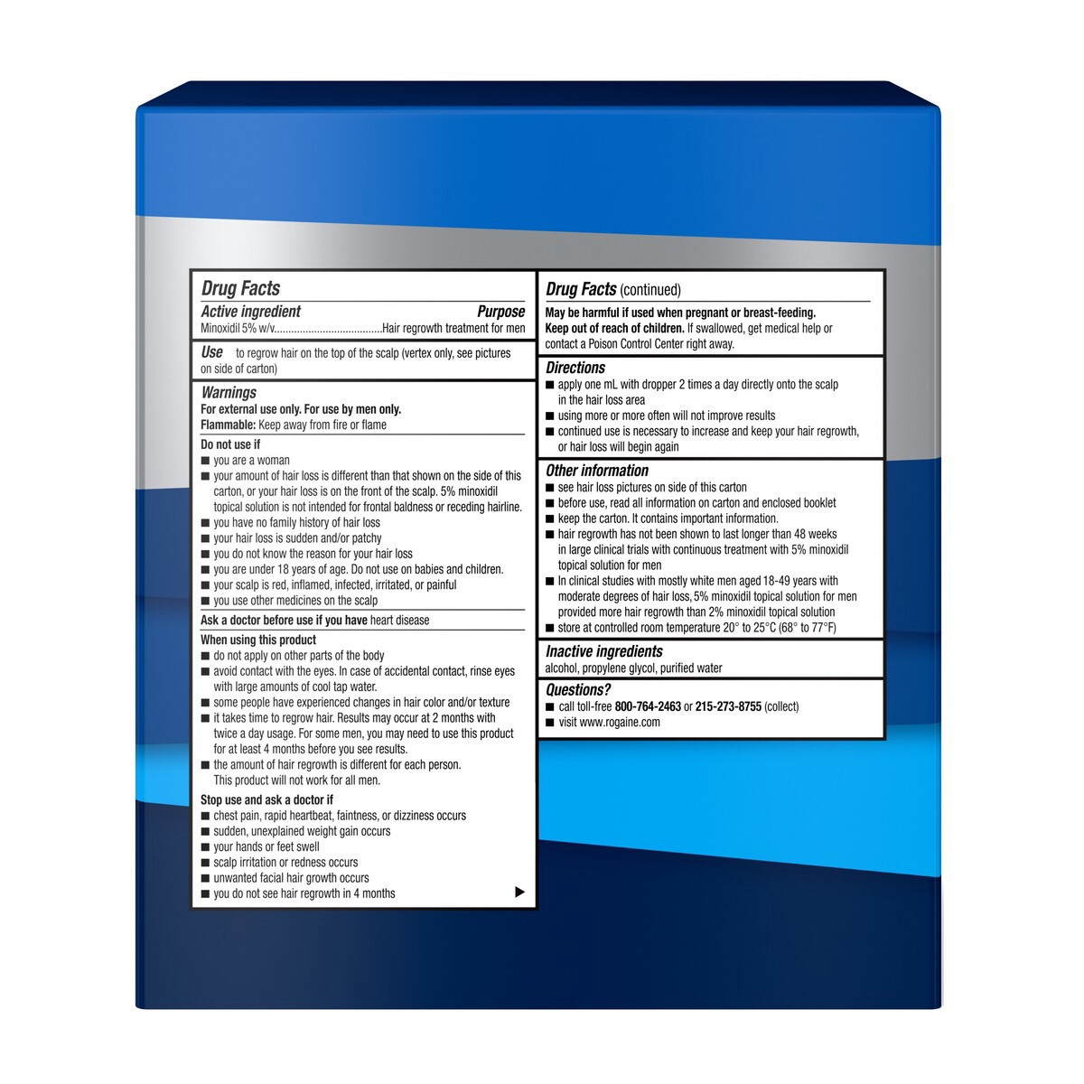 slide 3 of 5, Rogaine Hair Regrowth, 6 fl oz