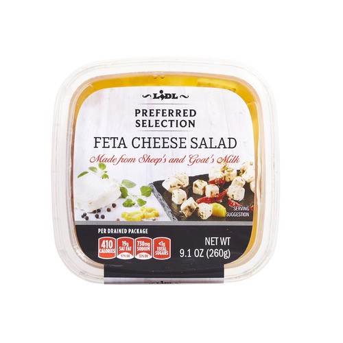 slide 1 of 1, Lidl Preferred Selection feta cheese salad, 9.1 oz