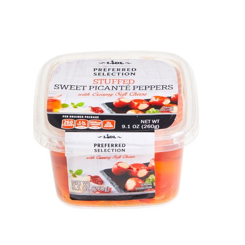 Lidl Preferred Selection stuffed sweet picanté peppers with creamy soft