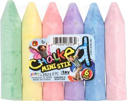 Chalked 6 Pack Mini Stix Chalk 6 ea