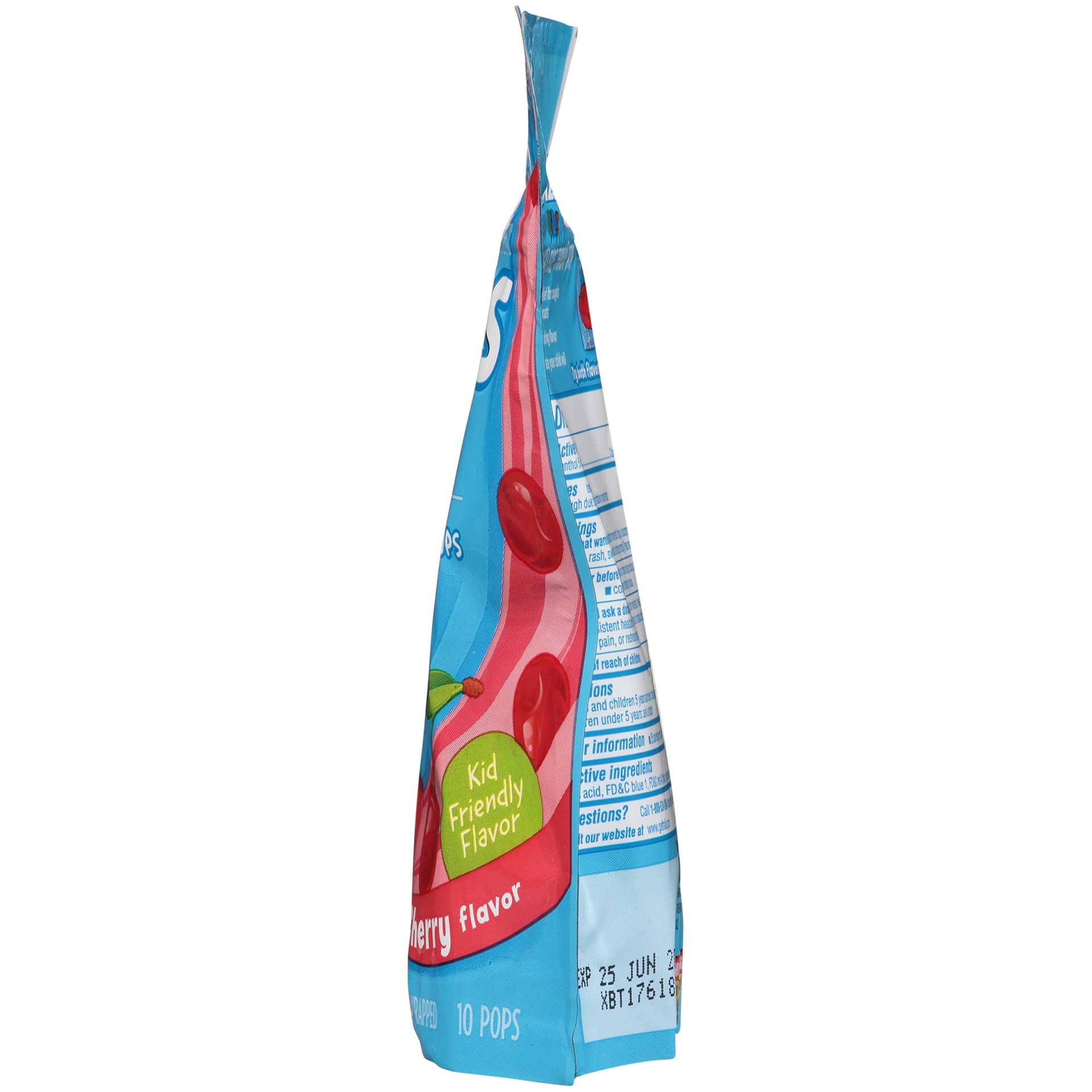 slide 3 of 4, Halls Cherry Kids Throat And Cough Pops, 10 ct