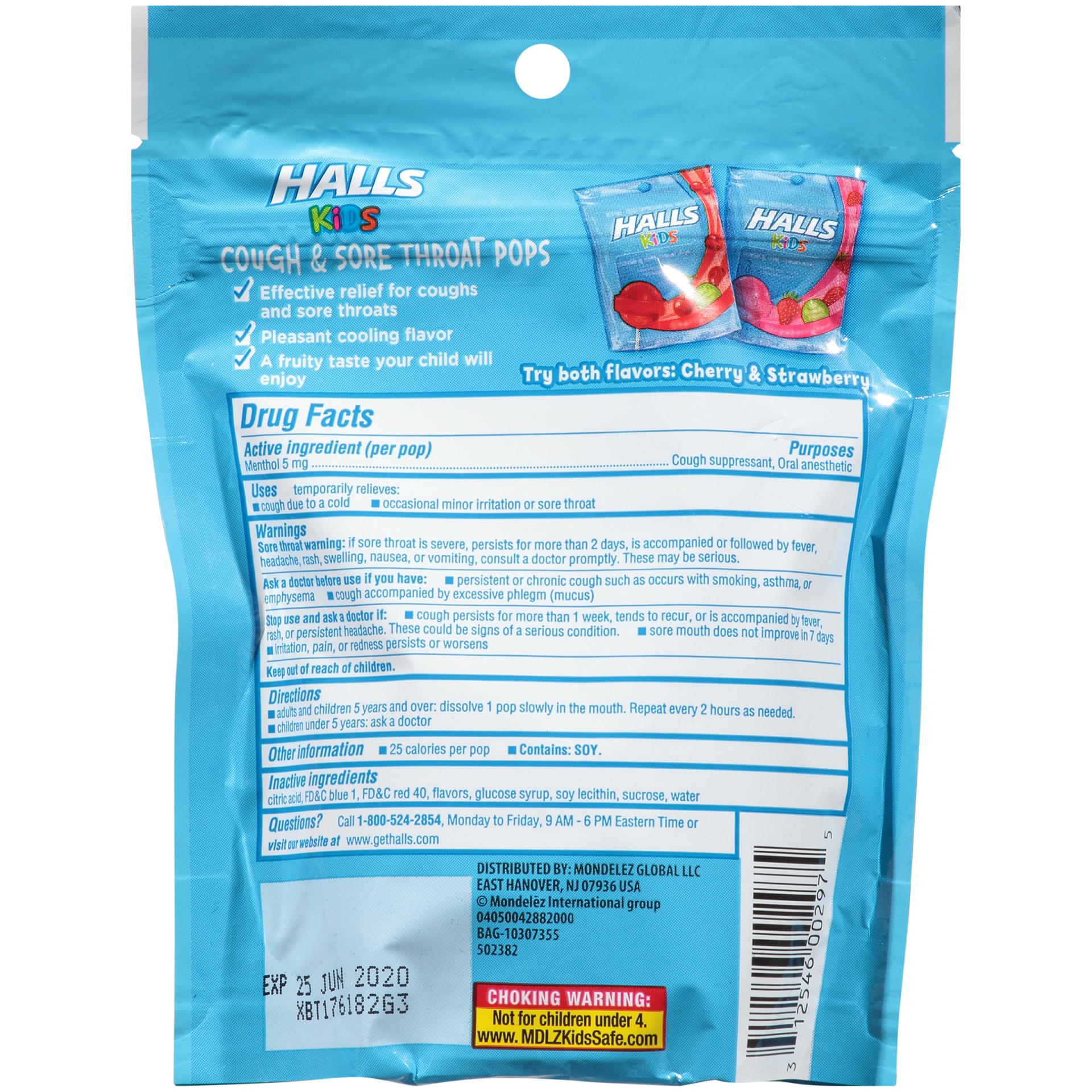 slide 4 of 4, Halls Cherry Kids Throat And Cough Pops, 10 ct