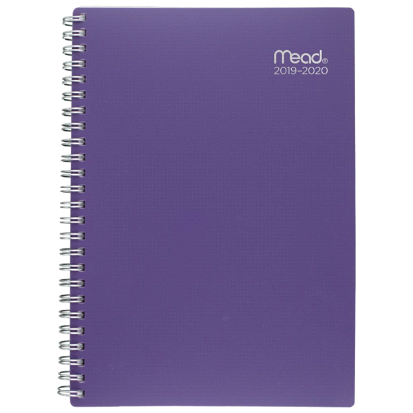 slide 1 of 1, Mead Basic Academic Weekly/Monthly Planner, 15 Months, April Start, Purple, 5 1/2'' x 8 1/2'', 1 ct