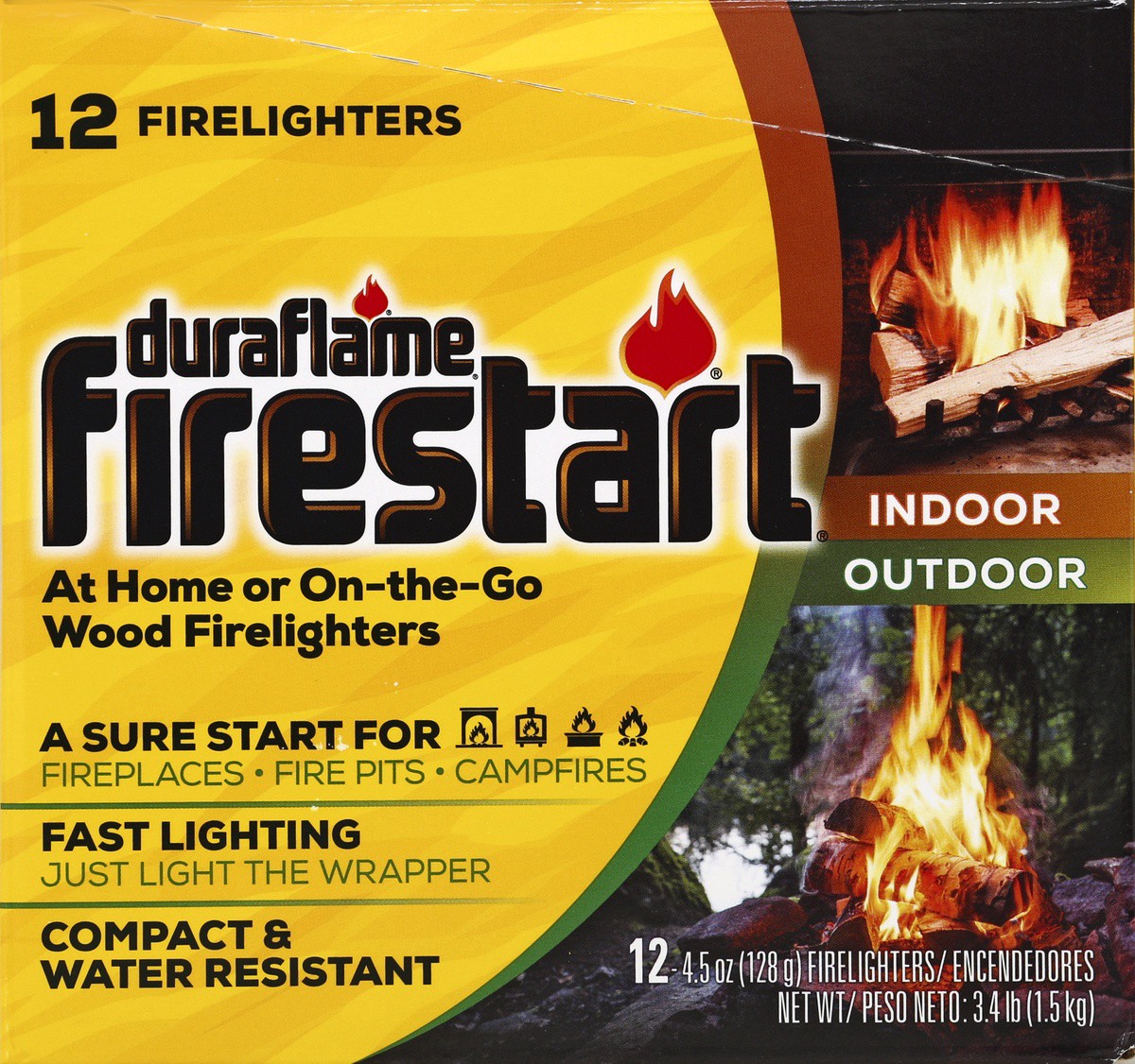 slide 3 of 4, Duraflame Firestart Wood Firelighters Indoor Outdoor, 4.5 oz