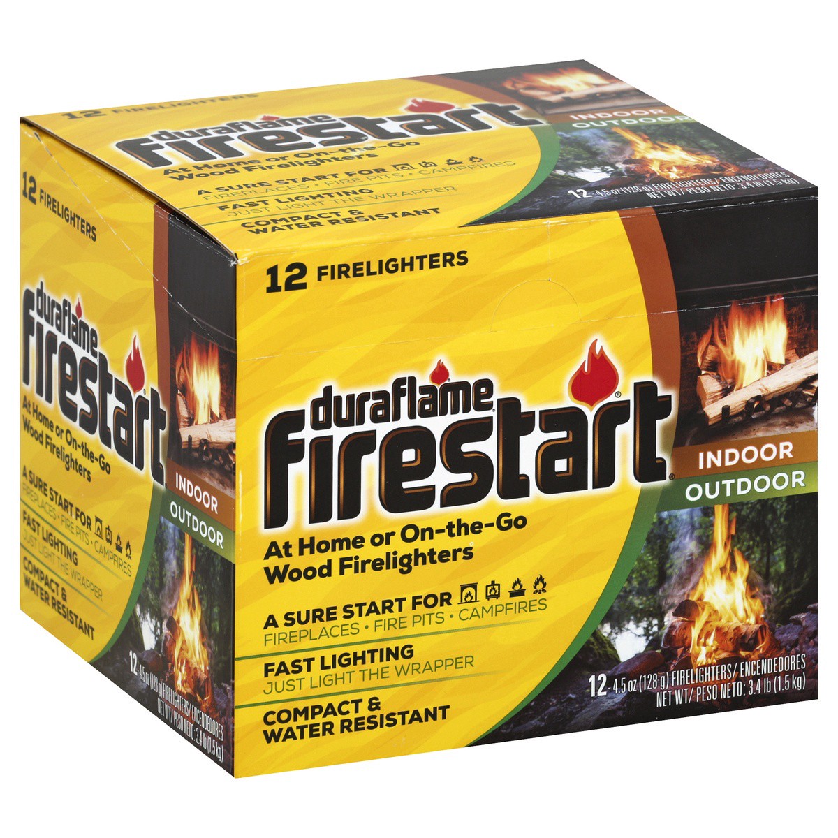 slide 1 of 4, Duraflame Firestart Wood Firelighters Indoor Outdoor, 4.5 oz