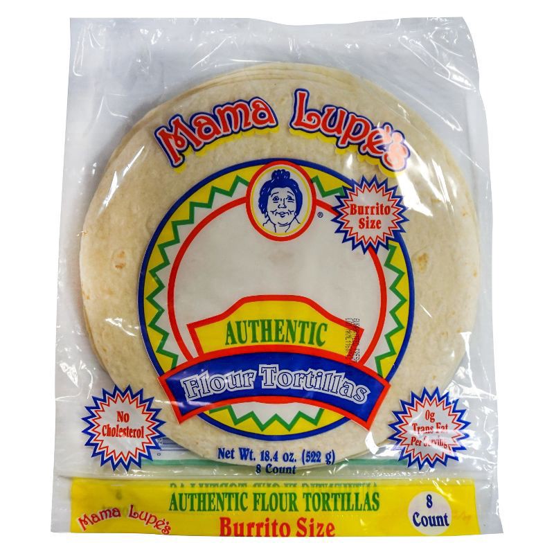 slide 1 of 1, Mama Lupe's Burrito Size Authentic Flour Tortillas - 18.4oz/8ct, 18.4 oz, 8 ct