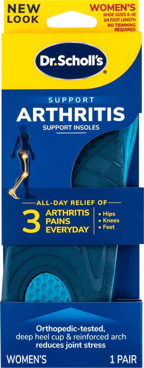 slide 2 of 5, Dr. Scholl's  Arthritis Support Insoles, Women, 1 Pair, 1 ea