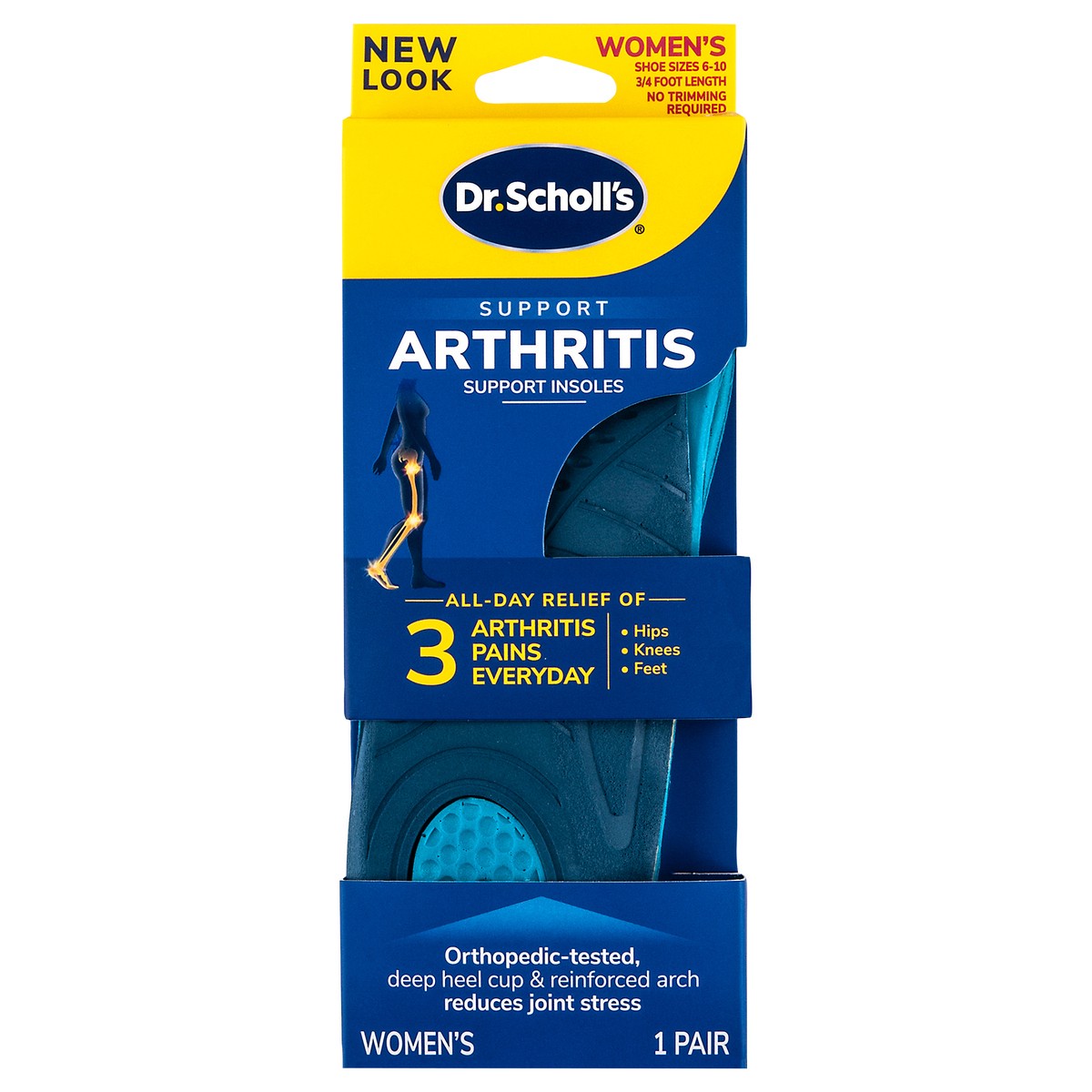 slide 1 of 5, Dr. Scholl's  Arthritis Support Insoles, Women, 1 Pair, 1 ea