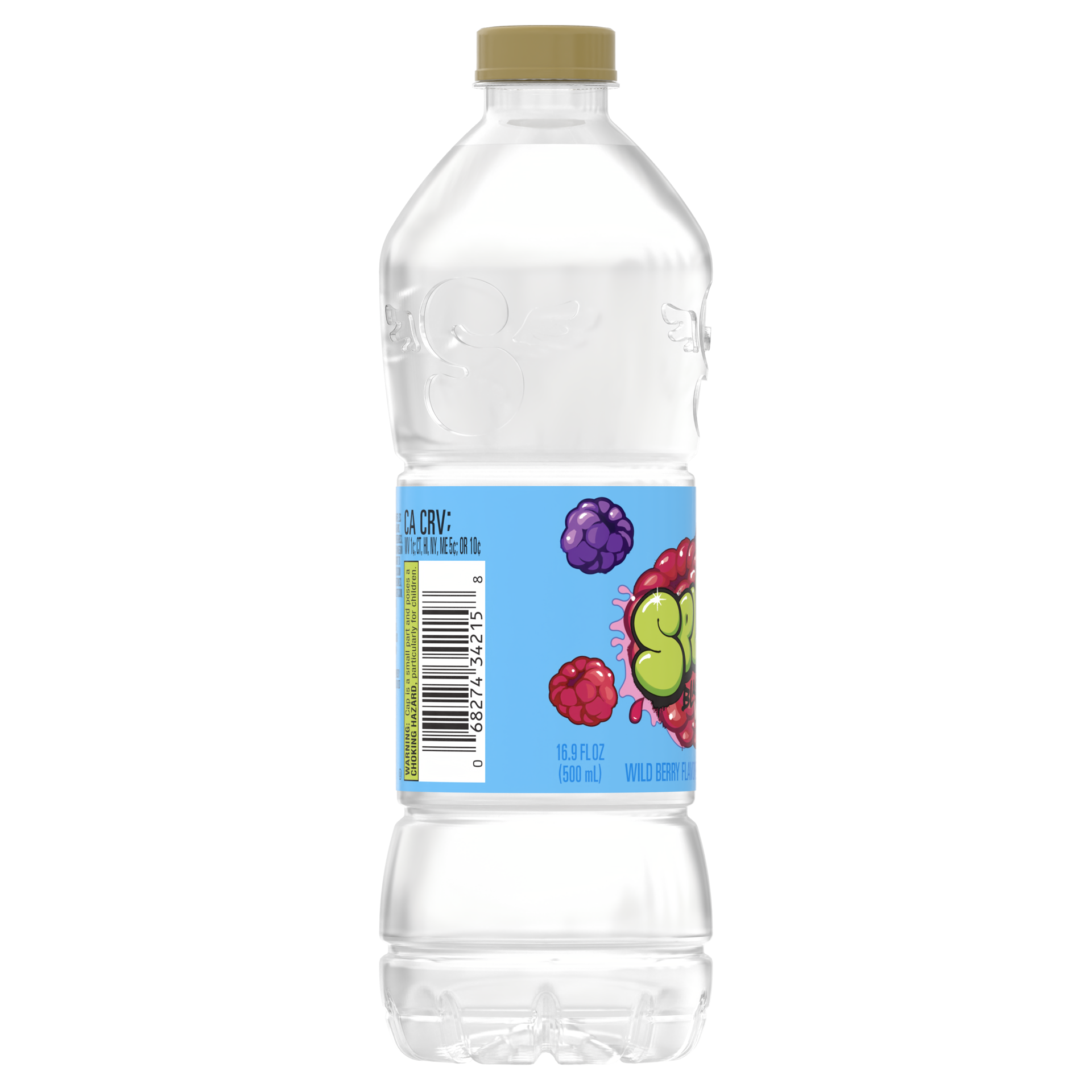 slide 3 of 4, Splash Blast, Wild Berry Flavor Water Beverage, 16.9 FL OZ Plastic Bottle, 16.9 fl oz