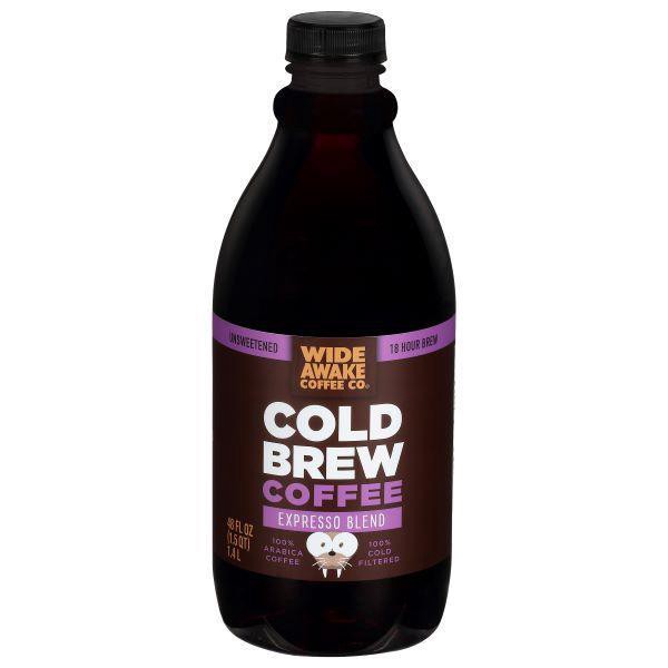 slide 1 of 2, Wide Awake Coffee Co. Unsweetened Espresso Blend Cold Brew Coffee 48 fl oz, 48 oz