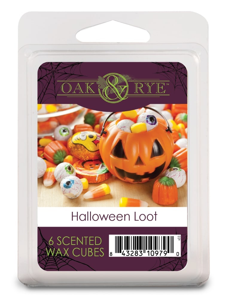 slide 1 of 1, Oak & Rye Halloween Loot Scented Wax Cubes, 6 ct