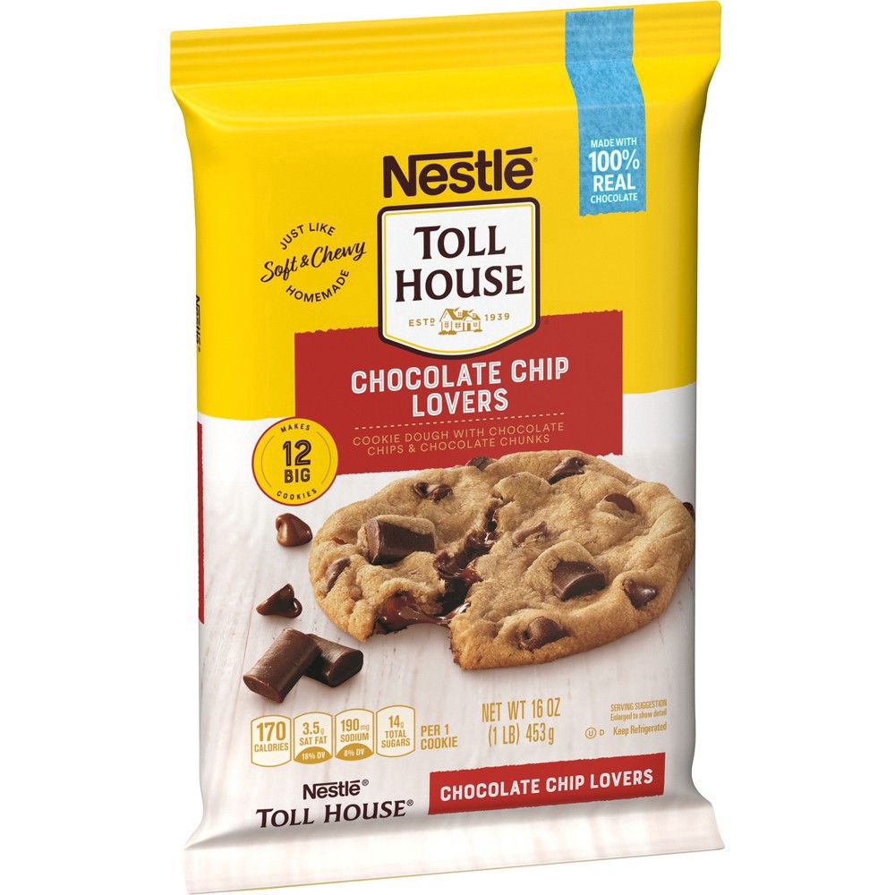 slide 9 of 18, Toll House Chocolate Chip Lovers Cookie Dough, 16 oz