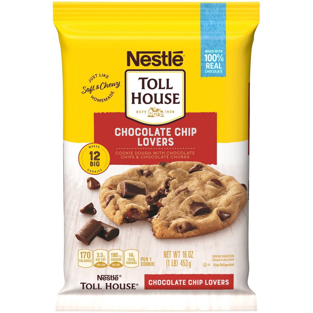 slide 11 of 18, Toll House Chocolate Chip Lovers Cookie Dough, 16 oz