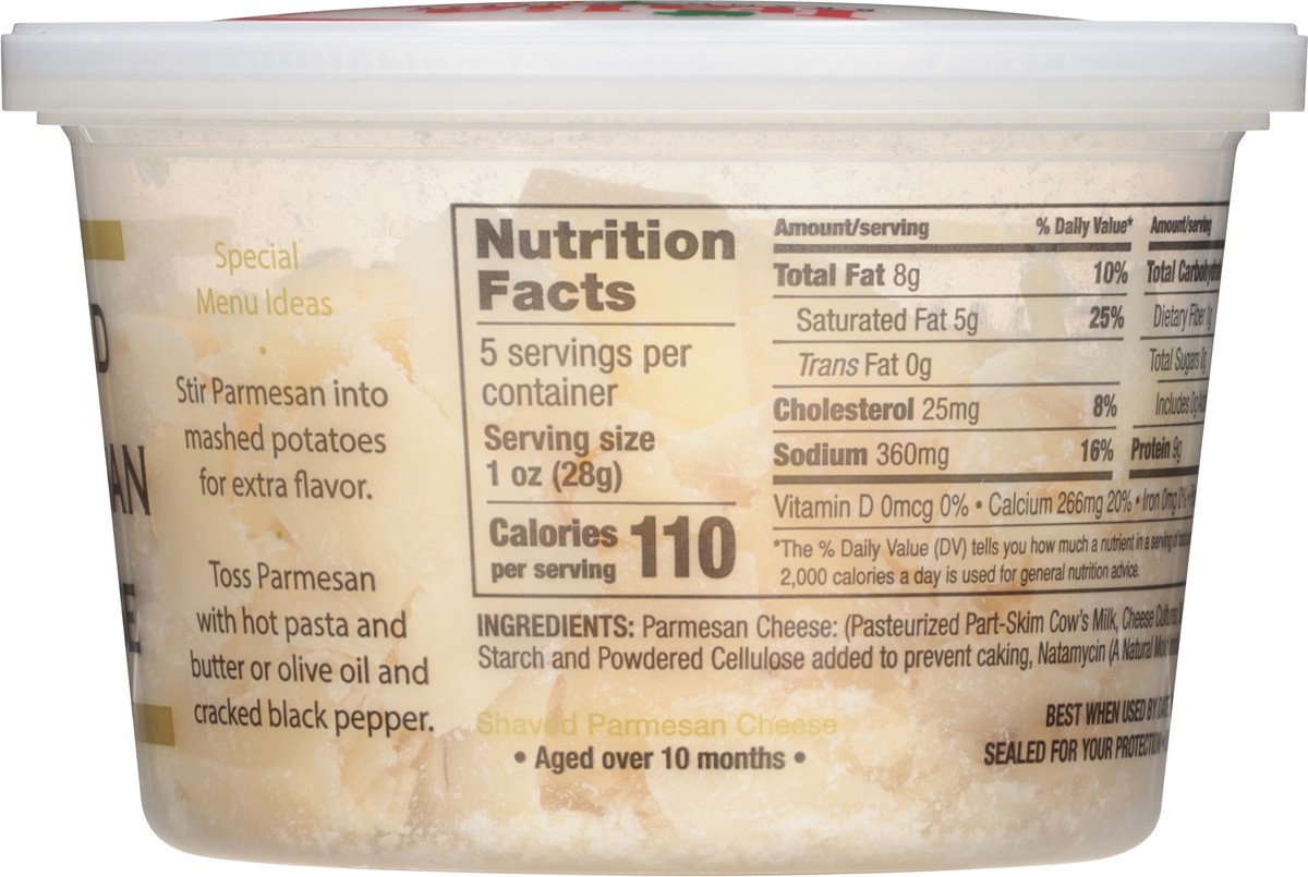 slide 10 of 13, Italia Brand Cheese Shullsburg Creamery Shaved Parmesan Cheese - 5 oz, 5 oz