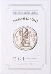 Makabi & Sons Kriti Rosemary Sea Salt Shortbread Butter Cookies