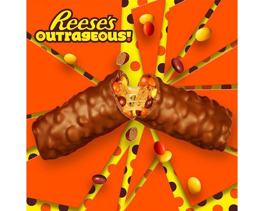 slide 3 of 4, Reese's OUTRAGEOUS! STUFFED WITH PIECES Milk Chocolate, Peanut Butter and Caramel Snack SIze Candy Bars, 9.17 oz, Bag, 9.17 oz