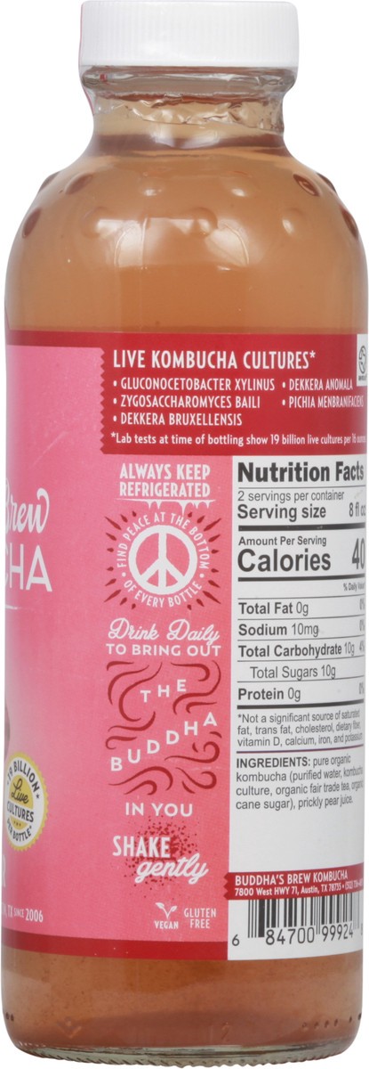 slide 7 of 14, Buddha's Brew Prickly Pear Kombucha - 16 fl oz, 16 fl oz