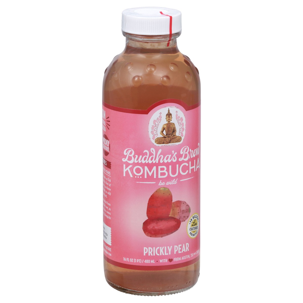 slide 10 of 14, Buddha's Brew Prickly Pear Kombucha - 16 fl oz, 16 fl oz