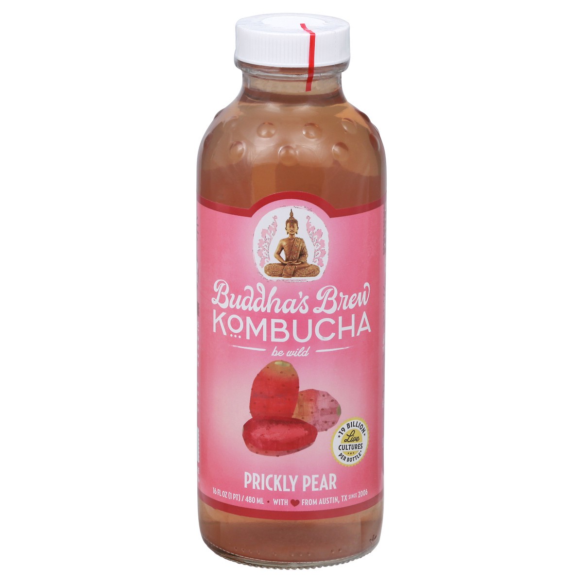 slide 2 of 14, Buddha's Brew Prickly Pear Kombucha - 16 fl oz, 16 fl oz