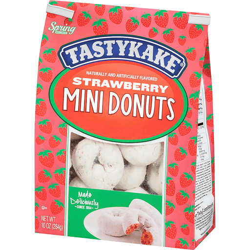 slide 3 of 8, Tastykake Strawberry Mini Donuts, 10 oz