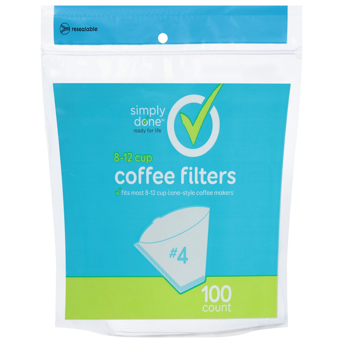 slide 1 of 9, Simply Done Cone Filter Coffee - 100 ct, 100 ct