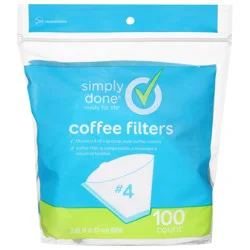 Simply Done #4 Coffee Filters 100 ea