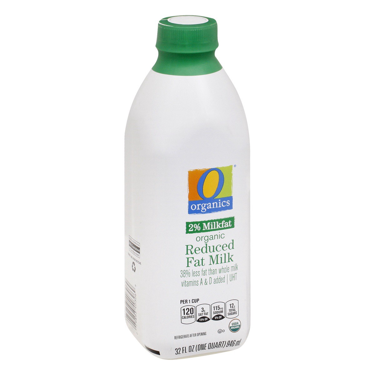 slide 2 of 9, O Organics Milk Reduced Fat 2% Uht, 32 fl oz