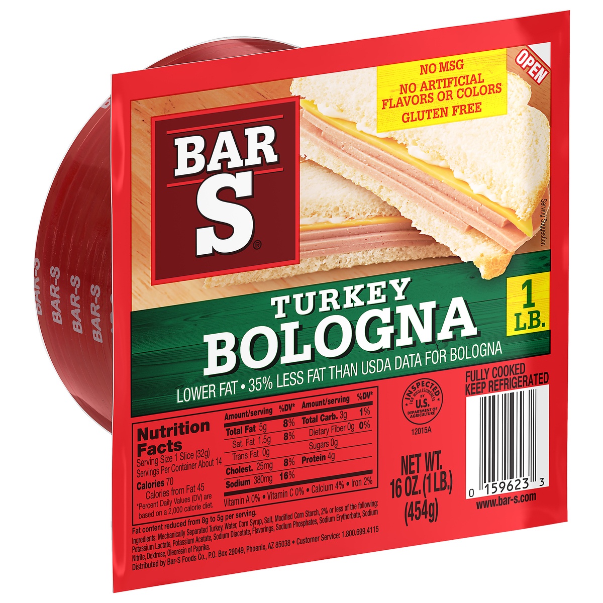 BarS Turkey Bologna 16 oz Shipt