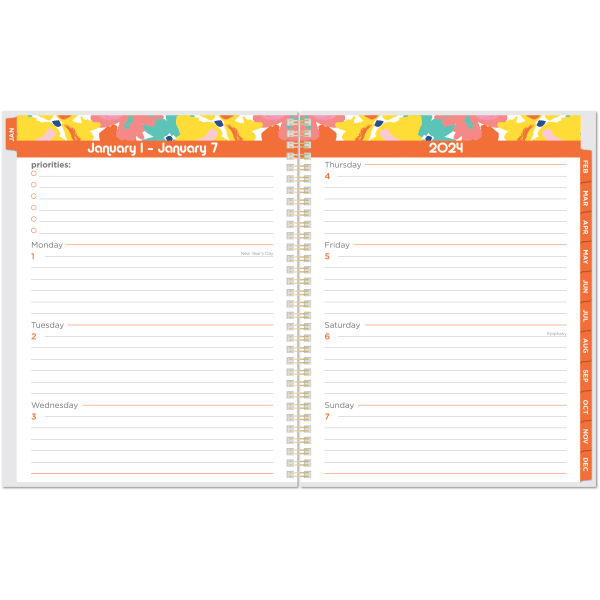 slide 5 of 7, Office Depot Brand Weekly/Monthly Planner, 8-1/2'' X 11'', Silver, January To December 2022, Od711830, 1 ct