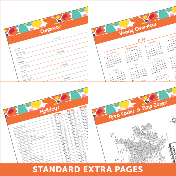 slide 4 of 7, Office Depot Brand Weekly/Monthly Planner, 8-1/2'' X 11'', Silver, January To December 2022, Od711830, 1 ct