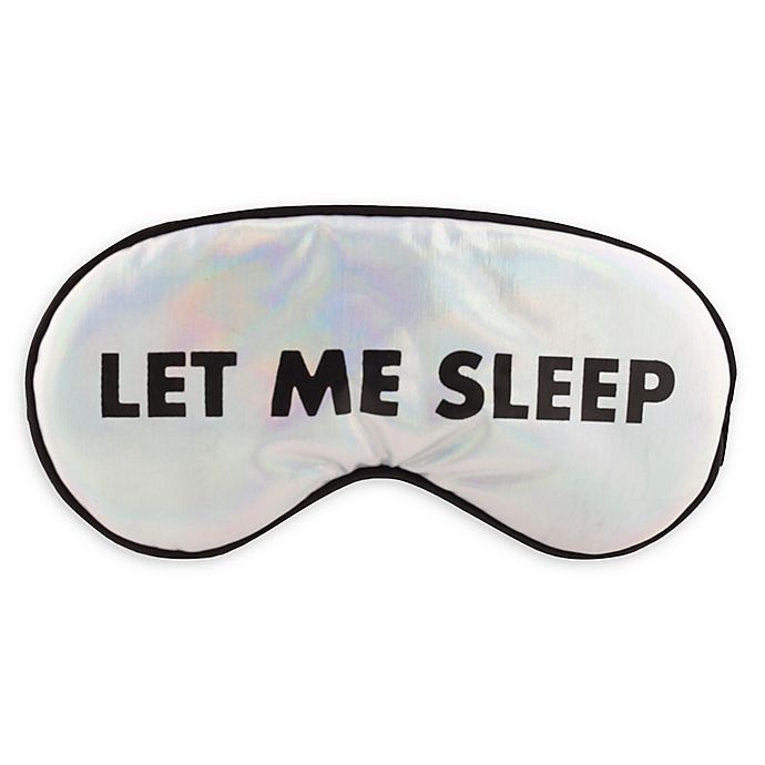 slide 1 of 3, Kikkerland Let Me Sleep'' Sleep Mask - Silver'', 1 ct