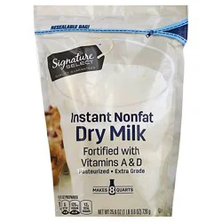 Signature Select Dry Milk Instant Nonfat With Vitamins A & D - 25.6 Oz