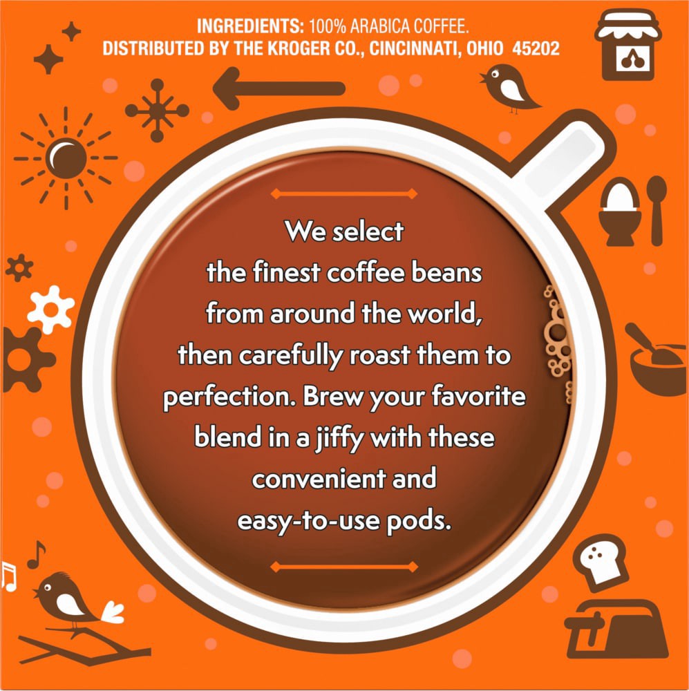 slide 5 of 6, Kroger Mild Roast Breakfast Blend Arabica Coffee - 12 ct; 0.31 oz, 12 ct; 0.31 oz