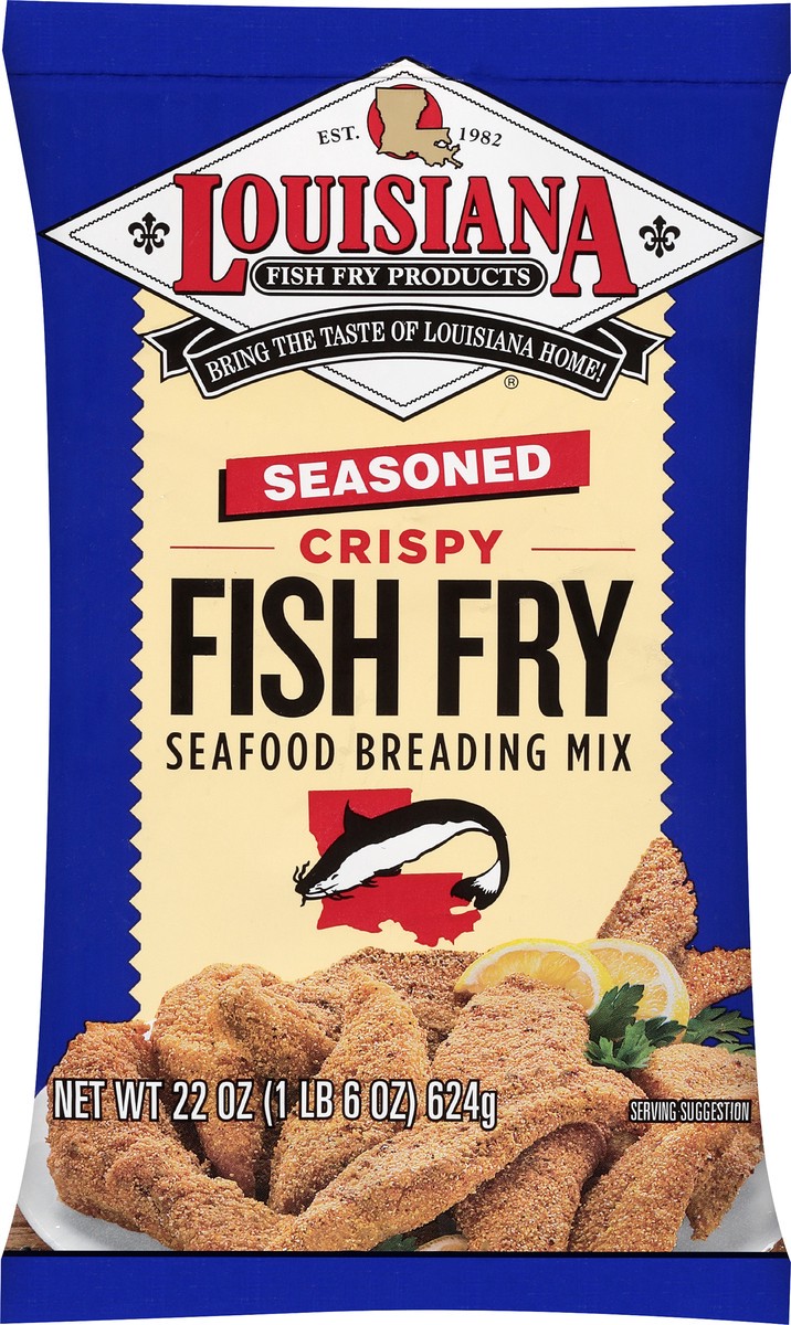 slide 9 of 11, Louisiana Fish Fry Products Seasoned Fish Fry Seafood Breading Mix 22 oz, 22 oz