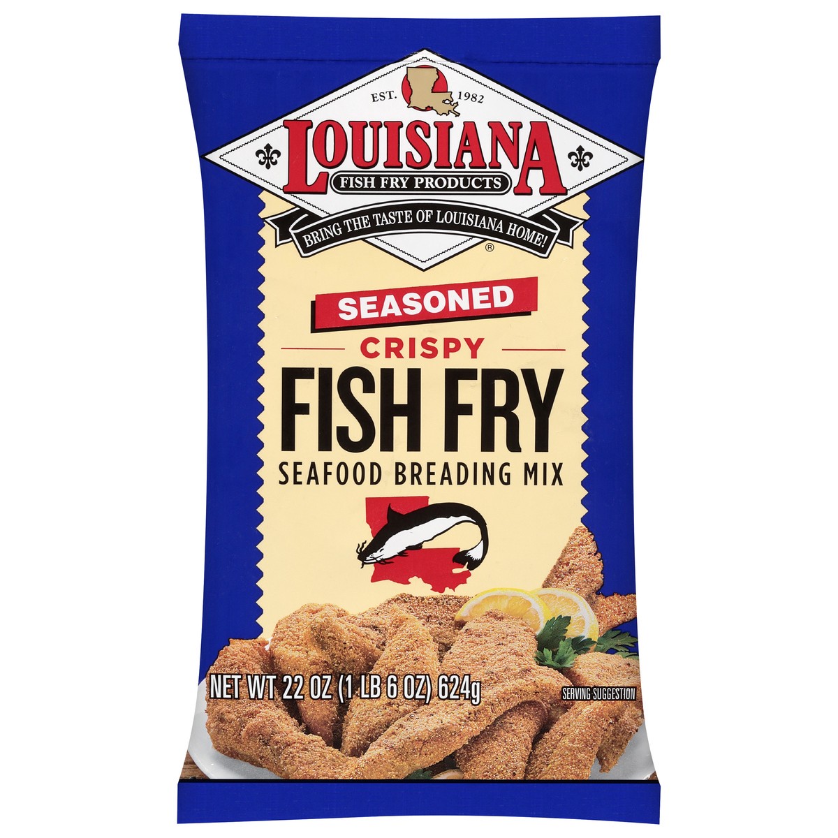 slide 11 of 11, Louisiana Fish Fry Products Seasoned Fish Fry Seafood Breading Mix 22 oz, 22 oz