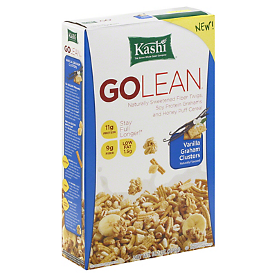 slide 1 of 1, Kashi Go Lean Vanilla Graham Clusters Cereal, 13.2 oz