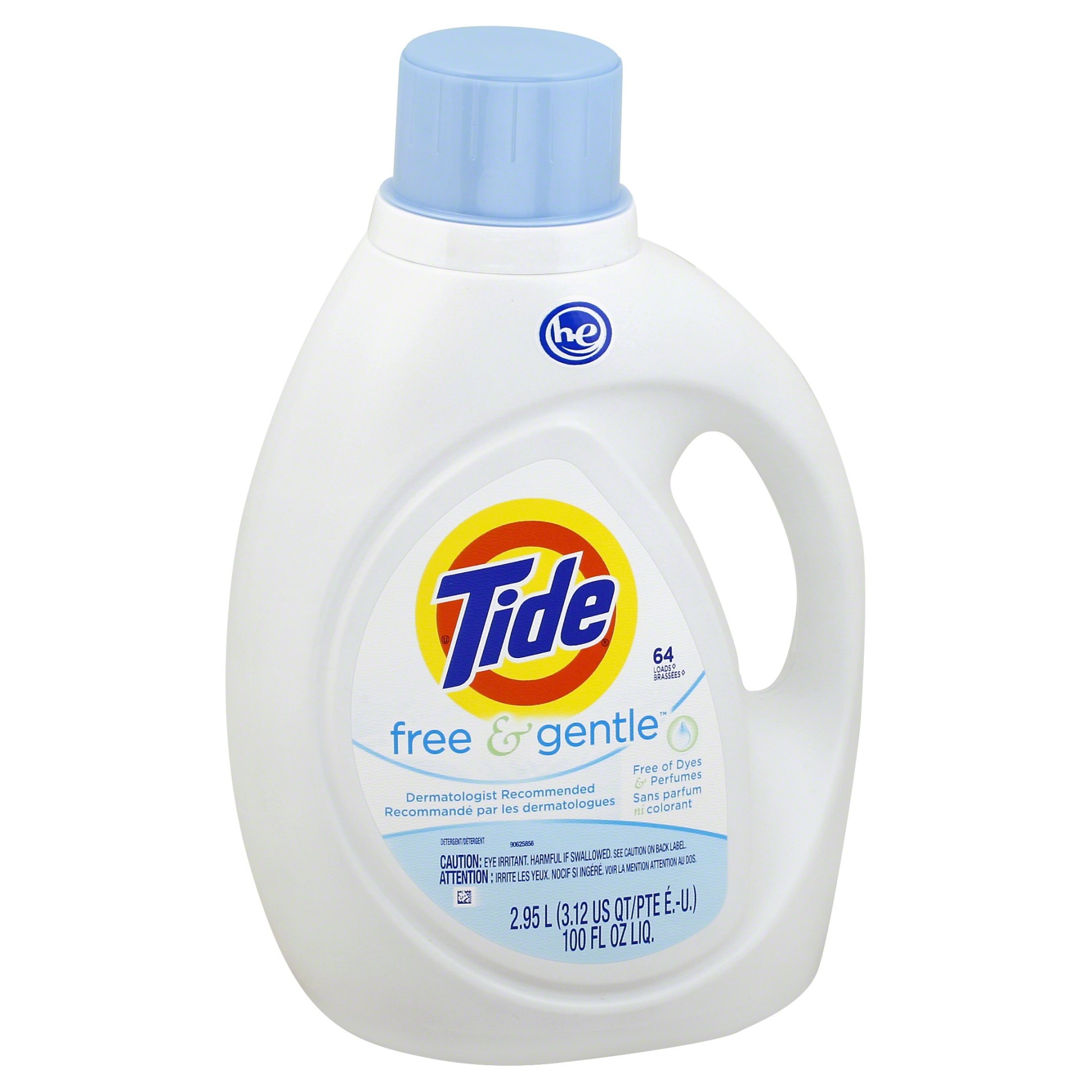 slide 1 of 5, Tide Free And Gentle High Efficiency Liquid Laundry Detergent, 100 oz