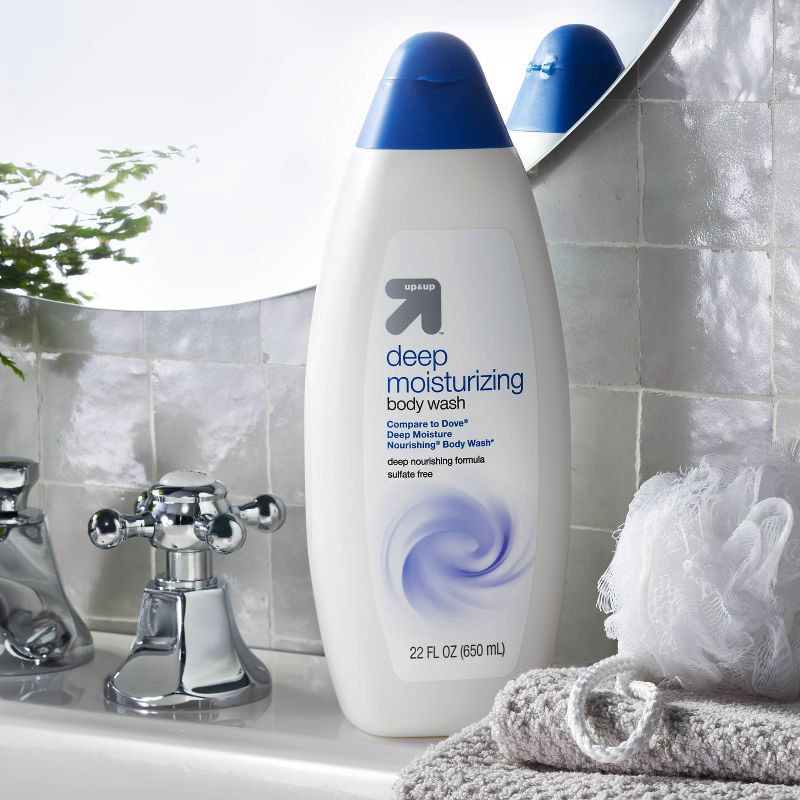 slide 2 of 4, Deep Moisturizing Body Wash - 22 fl oz - up&up™, 22 fl oz