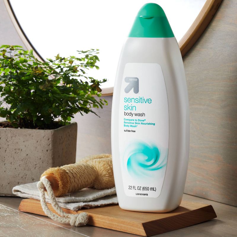 slide 2 of 4, Sensitive Skin Body Wash - 22 fl oz - up&up™, 22 fl oz