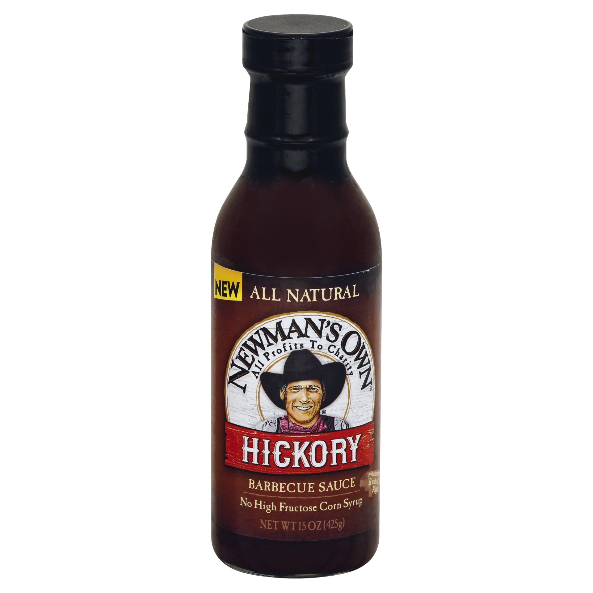 slide 1 of 1, Newman's Own Hickory BBQ Sauce, 15 oz