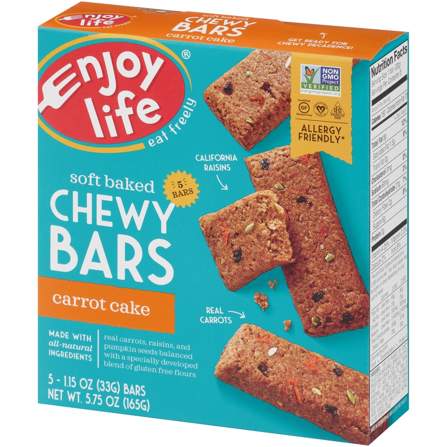 slide 8 of 8, Enjoy Life Carrot Cake Soft Baked Chewy Bars, 5 ct; 1.15 oz