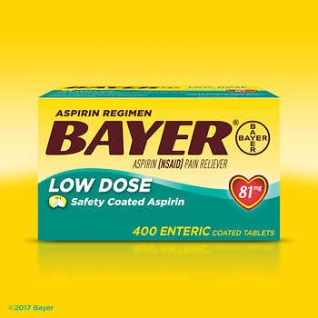 slide 1 of 1, Bayer Low Dose Aspirin Regimen, 