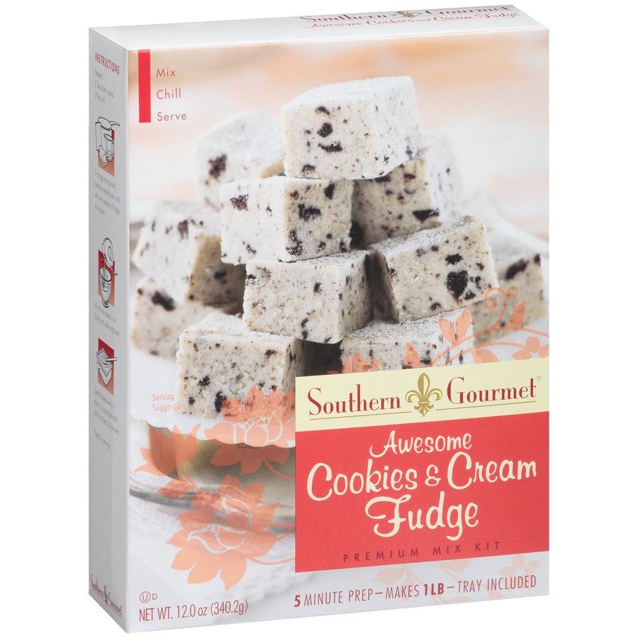 slide 2 of 8, Southern Gourmet Awesome Cookies & Cream Fudge Premium Mix Kit, 12 oz